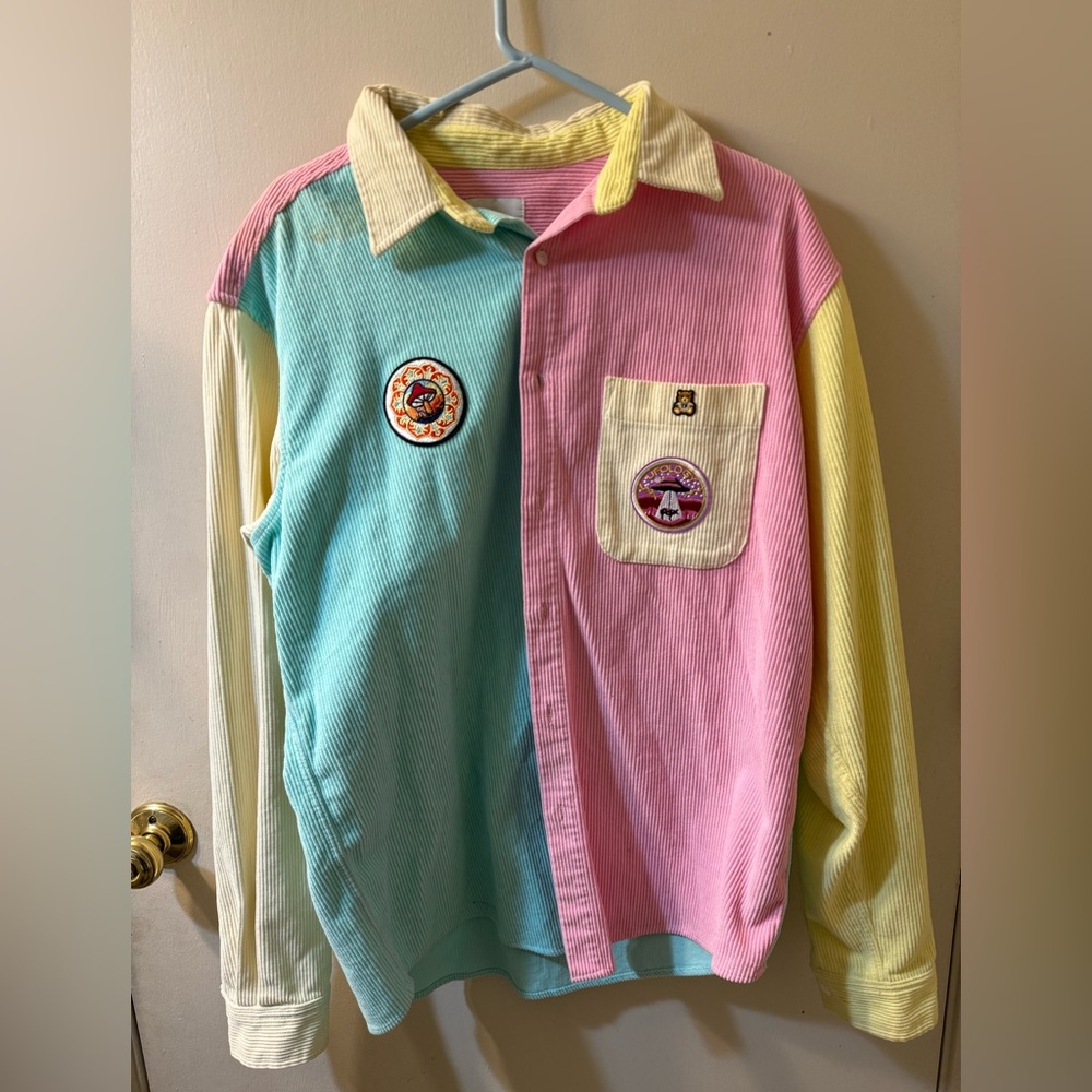 Teddy Fresh Corduroy Color Block Shirt